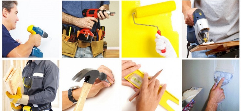 Collage image of home repair services