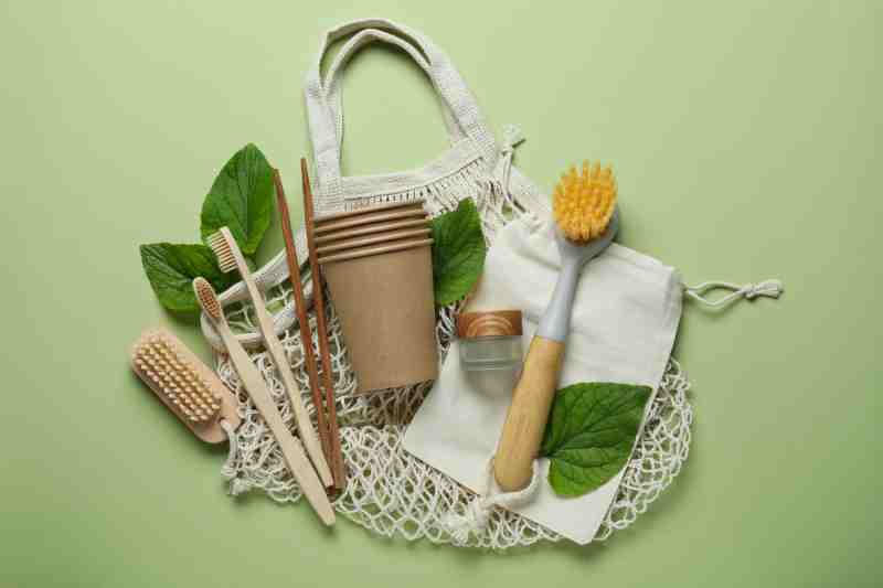 Eco-friendly items symbolizing sustainable materials and circular methods reshaping construction.